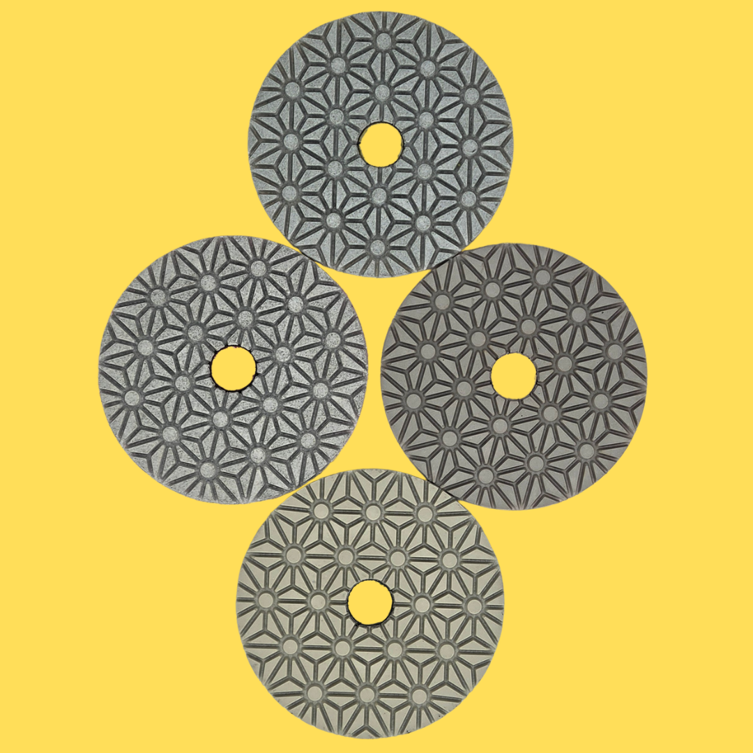 3-Step Wet Polishing Pad Flower